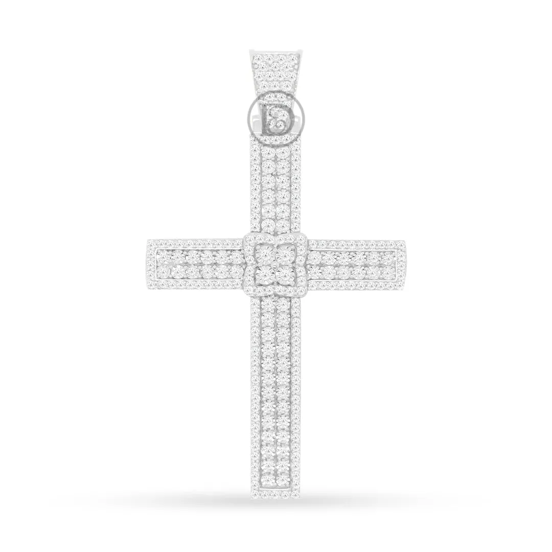 10k yellow gold cross pendant with 1.65ct diamonds