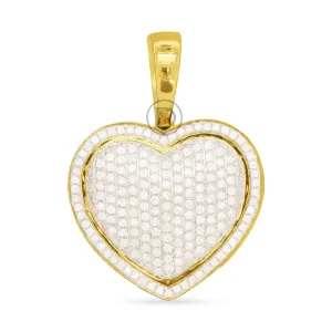 10K Yellow Gold Heart Pendant With 0.75CT Diamonds