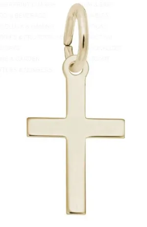 10K Yellow Gold Plain Small Cross