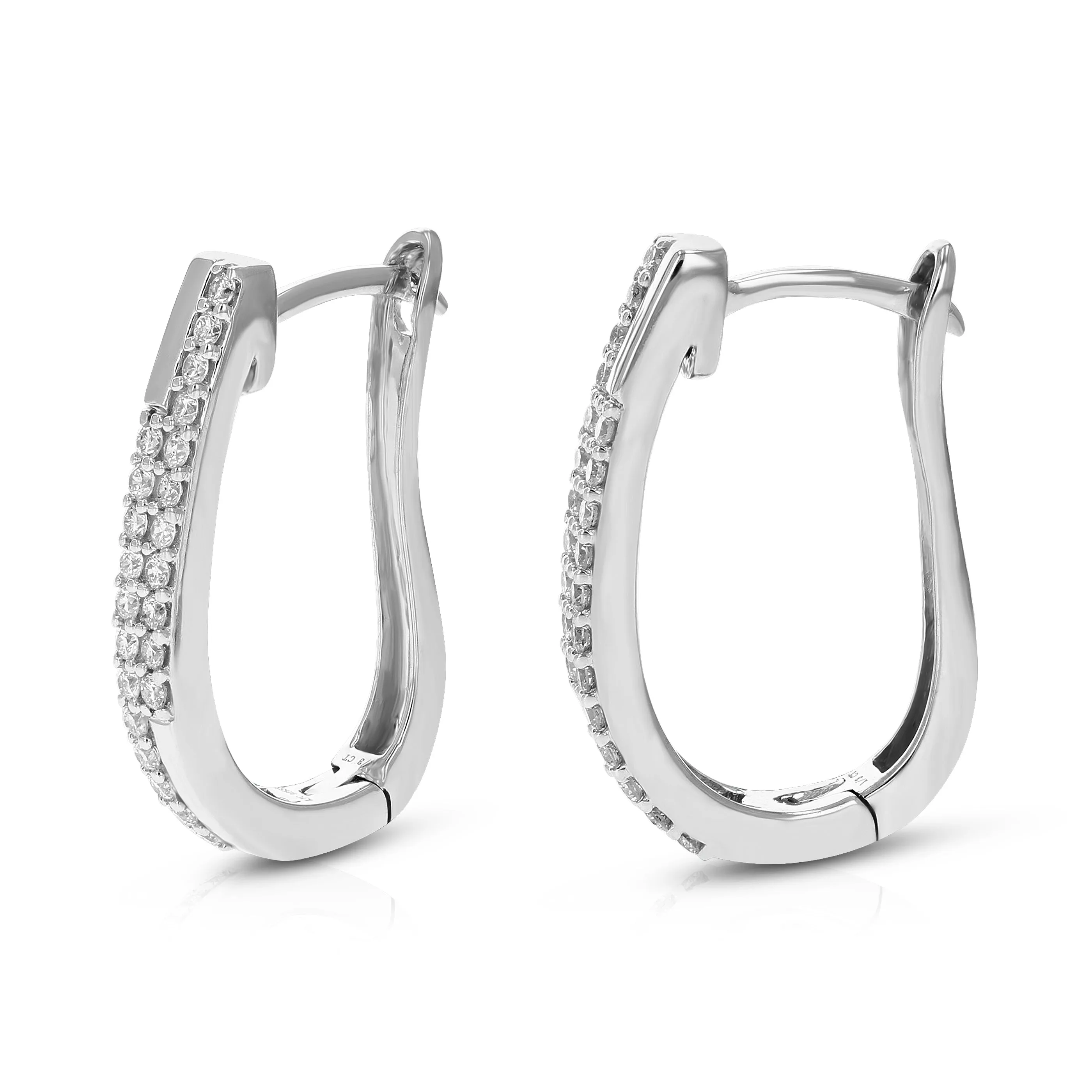 1/3 cttw Lab Grown Diamond Double Crossover Earring in Silver