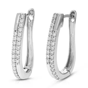 1/3 cttw Lab Grown Diamond Double Crossover Earring in Silver