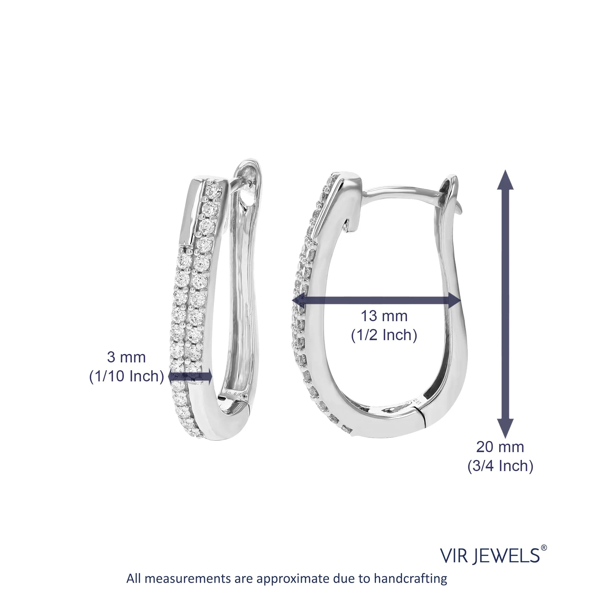 1/3 cttw Lab Grown Diamond Double Crossover Earring in Silver