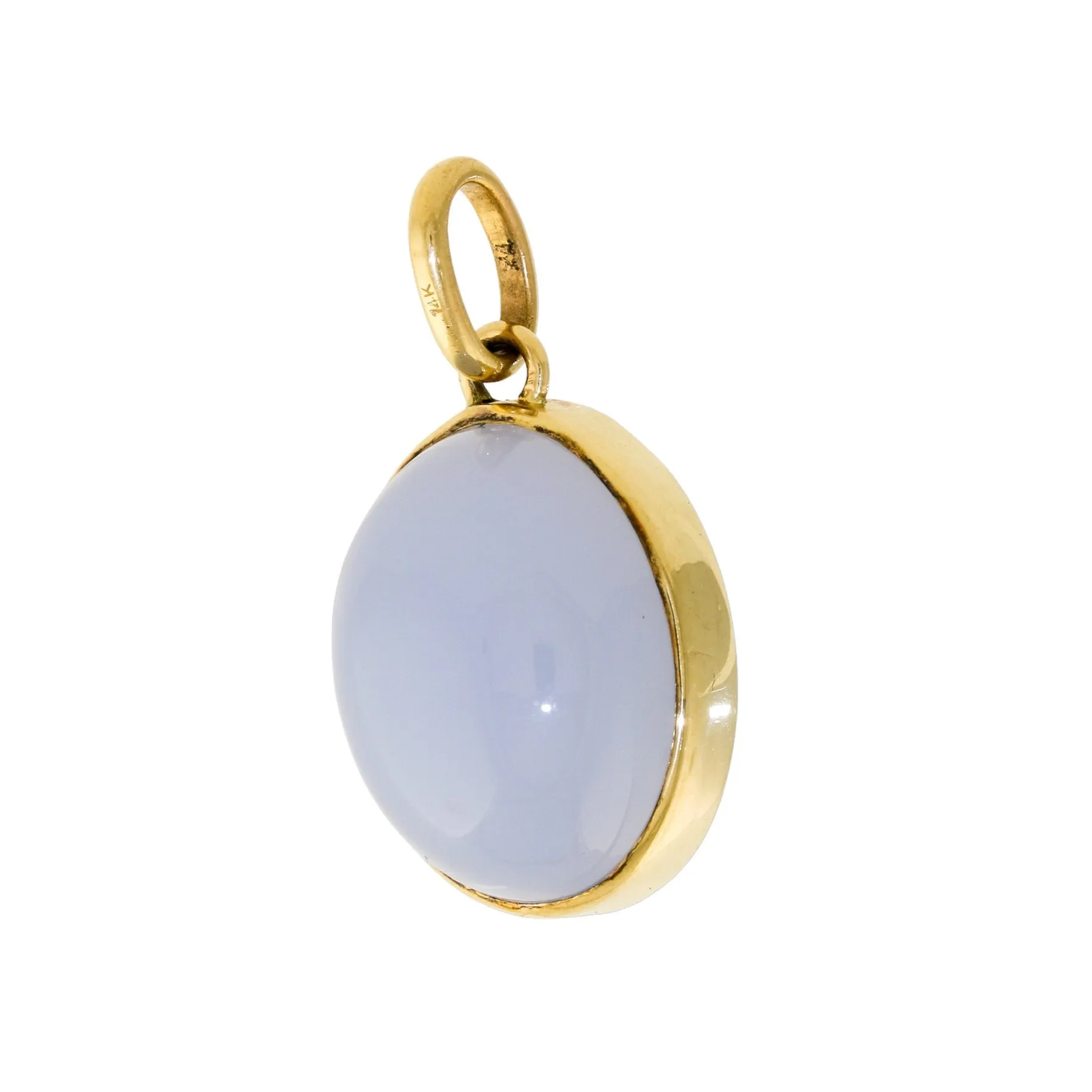 14k Holly Blue Chalcedony Pendant by Kingdom