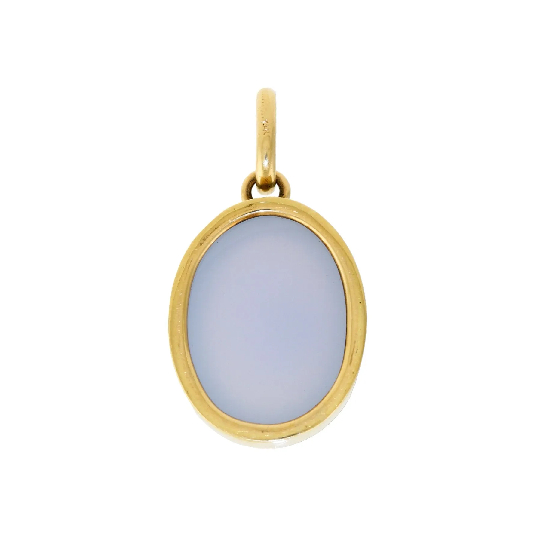 14k Holly Blue Chalcedony Pendant by Kingdom