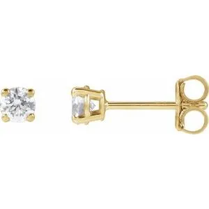 14K Yellow 1/3 CTW Lab-Grown Diamond Stud Earrings