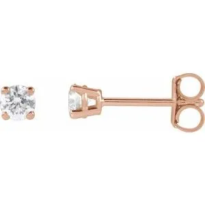 14K Yellow 1/4 CTW Lab-Grown Diamond Stud Earrings