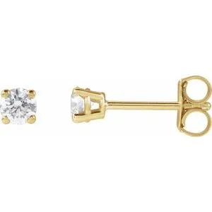 14K Yellow 1/4 CTW Lab-Grown Diamond Stud Earrings