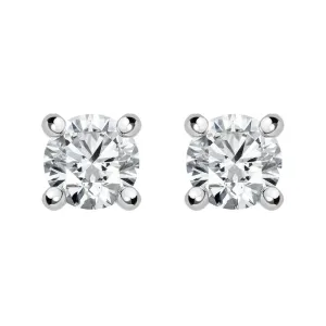 18ct White Gold 0.15ct Diamond Solitaire Stud Earrings