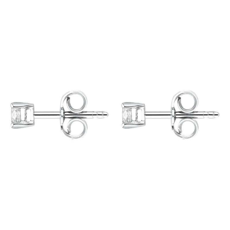 18ct White Gold 0.15ct Diamond Solitaire Stud Earrings