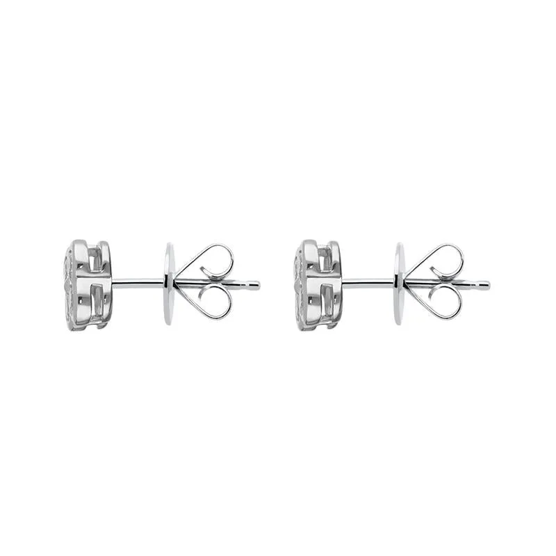 18ct White Gold 0.25ct Diamond Flower Stud Earrings