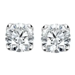 18ct White Gold 0.25ct Diamond Solitaire Stud Earrings