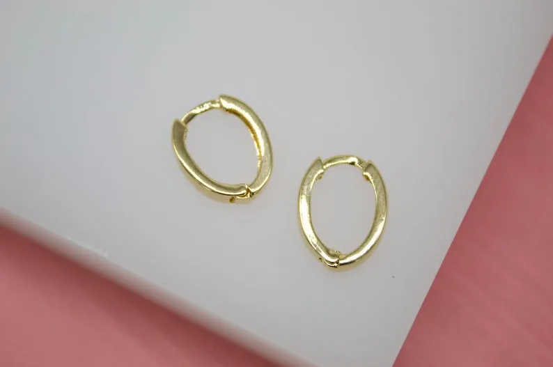 18K Gold Filled Huggies Earrings (L244)