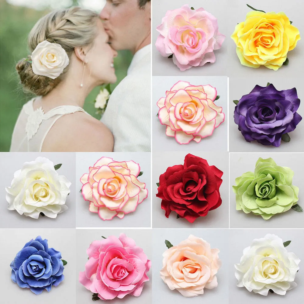 50pcs Deluxe Large Silk Rose Heads SF-0501