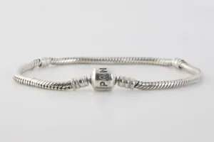 7.5" Pandora 925 Silver Moments Snake Chain Bracelet (13.00g.)