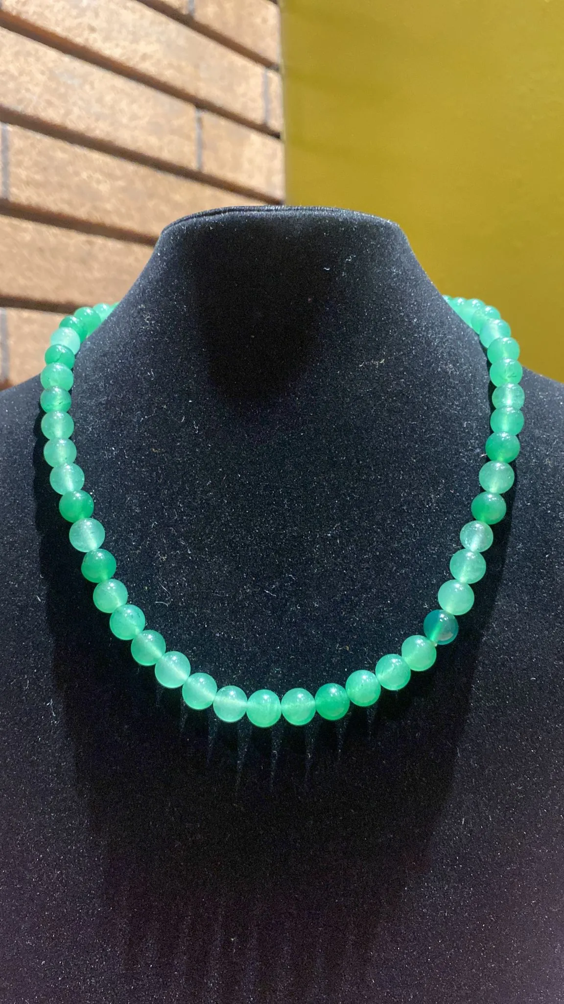 8MM Light Jade Bead Stretchy Cord Necklace/Bracelet/Anklet