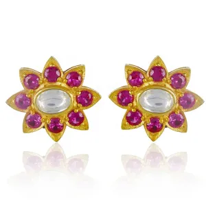 92.5 Silver Gold Plated Earring