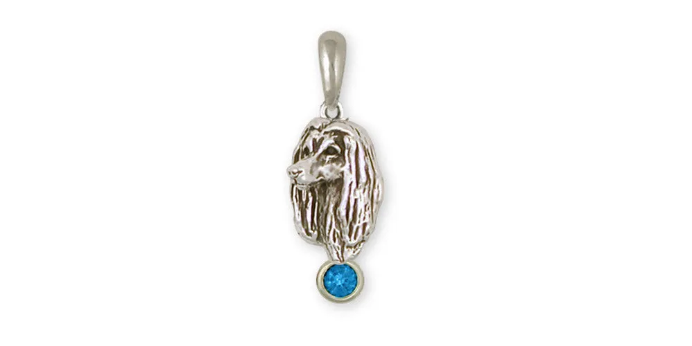 Afghan Hound Pendant Jewelry Sterling Silver Handmade Dog Pendant AF2-SP