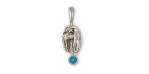 Afghan Hound Pendant Jewelry Sterling Silver Handmade Dog Pendant AF2-SP