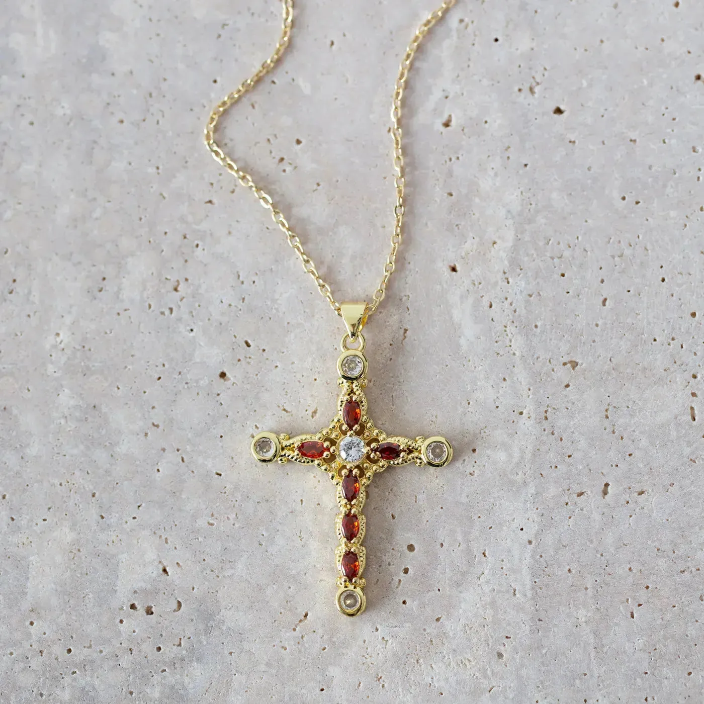 Azura - Crystal Cross Necklace