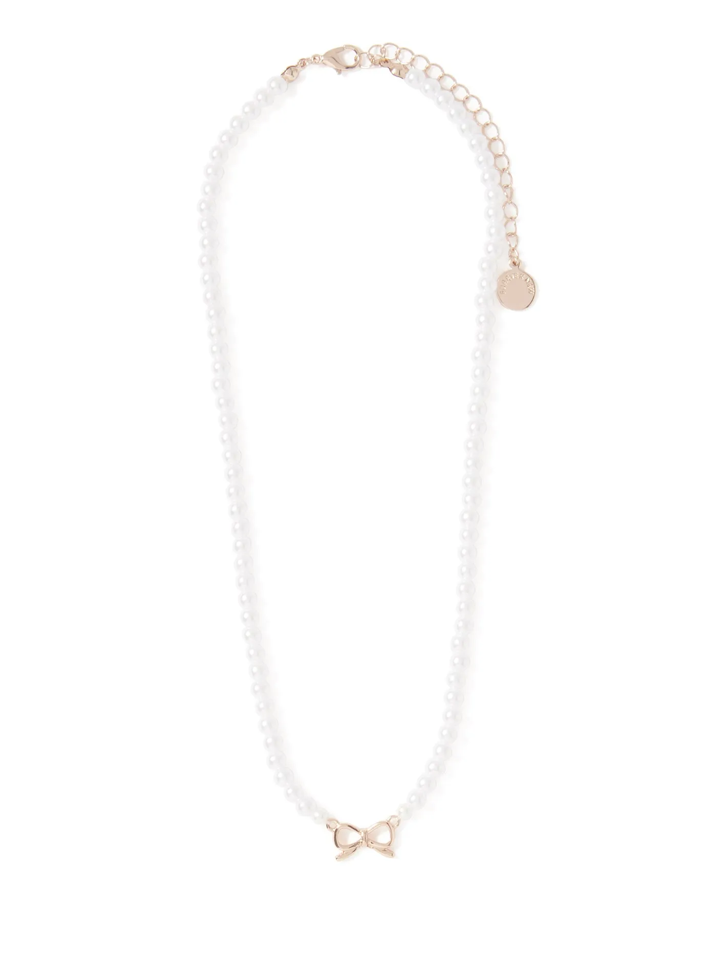 Bailey Bow & Pearl Necklace