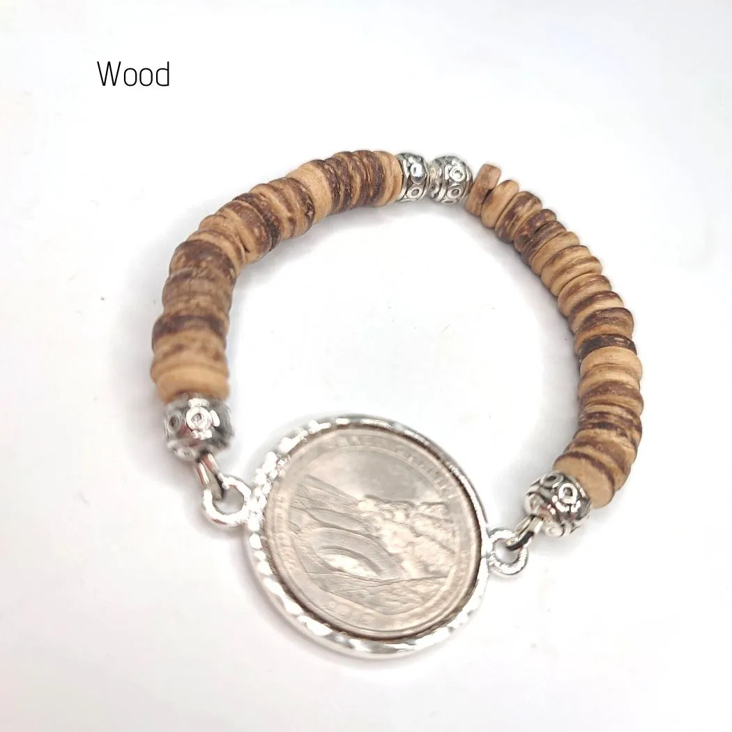 Beaded Coin Bracelet Choice