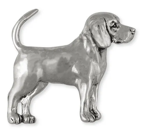 Beagle Brooch Pin Jewelry Handmade Sterling Silver  BG18-BR