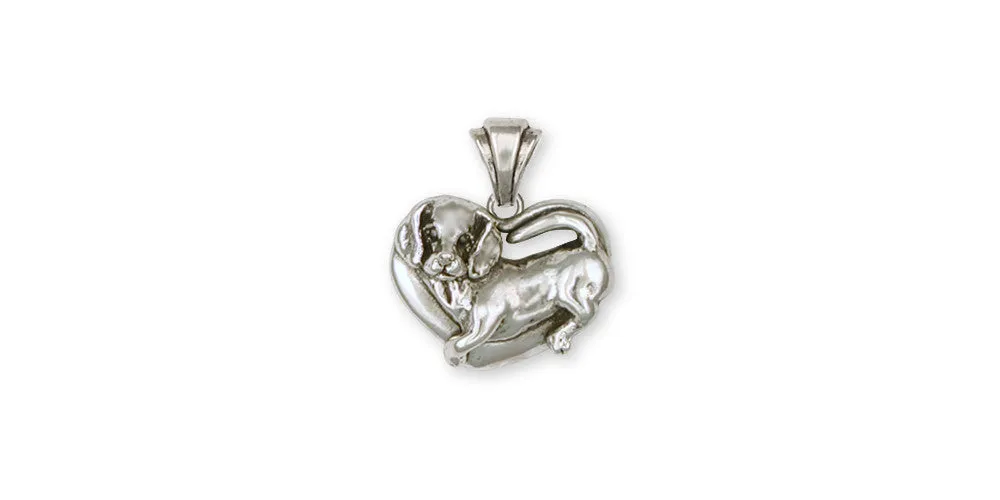 Beagle Pendant Jewelry Sterling Silver Handmade Dog Pendant BG1-P