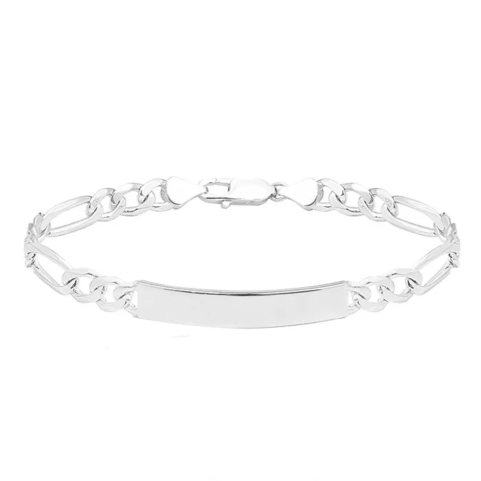 Better Jewelry .925 Sterling Silver Figaro ID bracelet