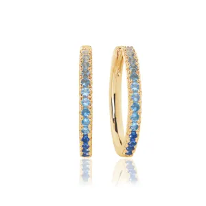 Blue Gradient CZ Ellaera Grande Earrings