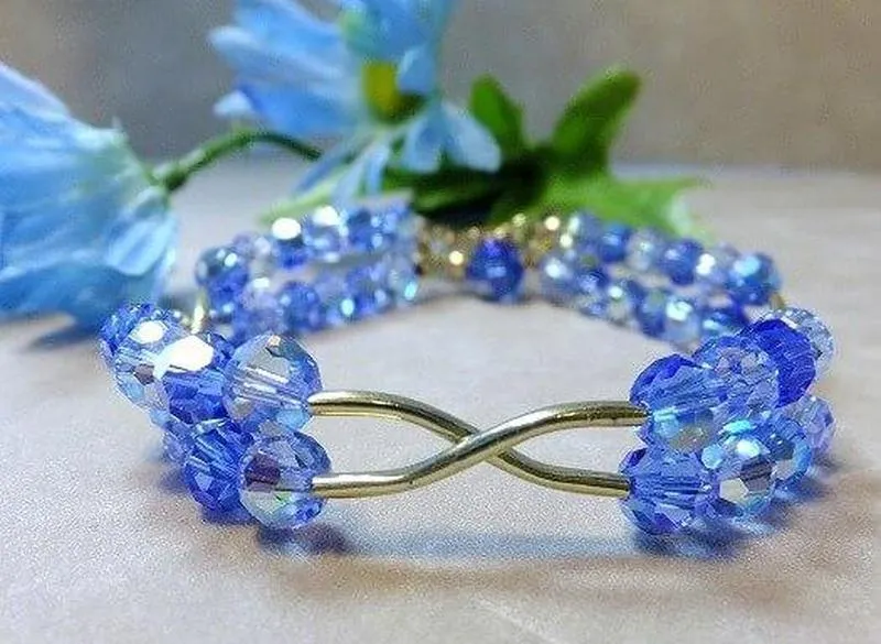 Blue Swarovski Crystal Bracelet