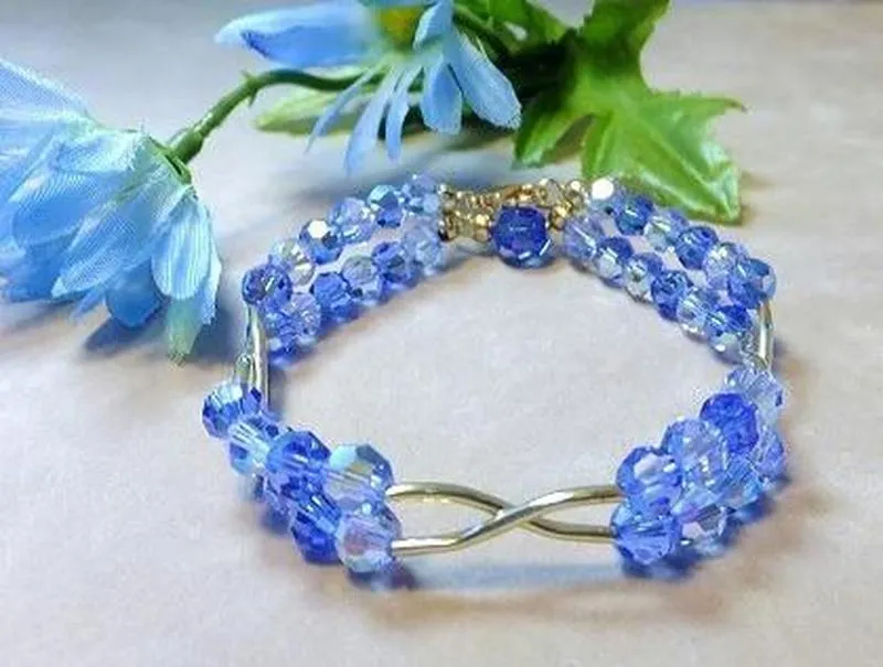 Blue Swarovski Crystal Bracelet