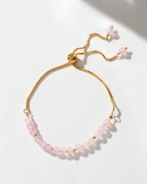 Blush Gemstone Adjustable Bracelet