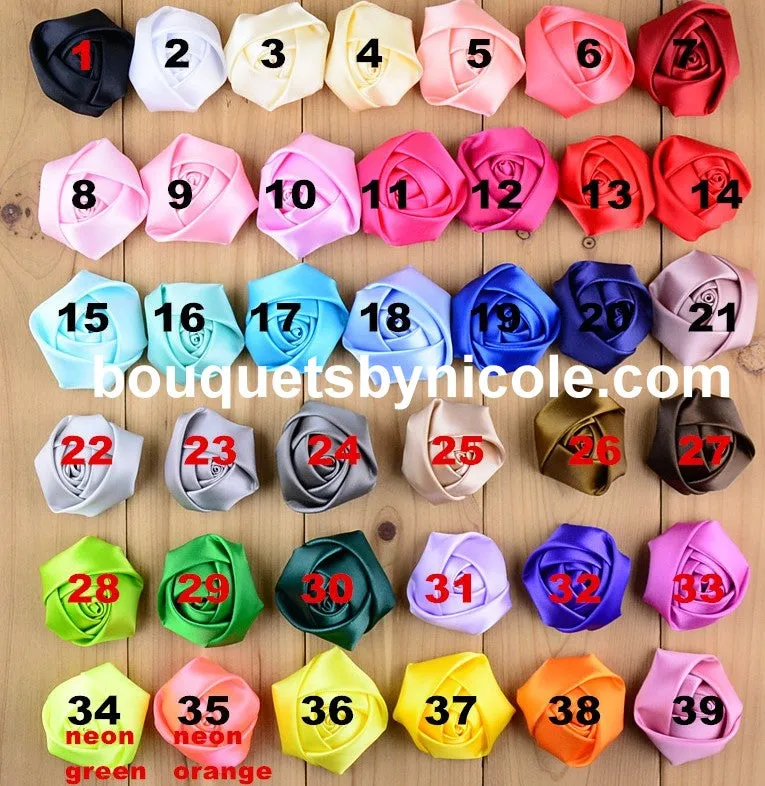 BM-009 ~ Satin Roses Budget Bouquet or DIY KIT