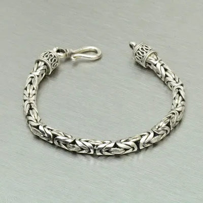 Byzantine Balinese Bracelet, 925 Sterling Silver