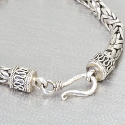 Byzantine Balinese Bracelet, 925 Sterling Silver