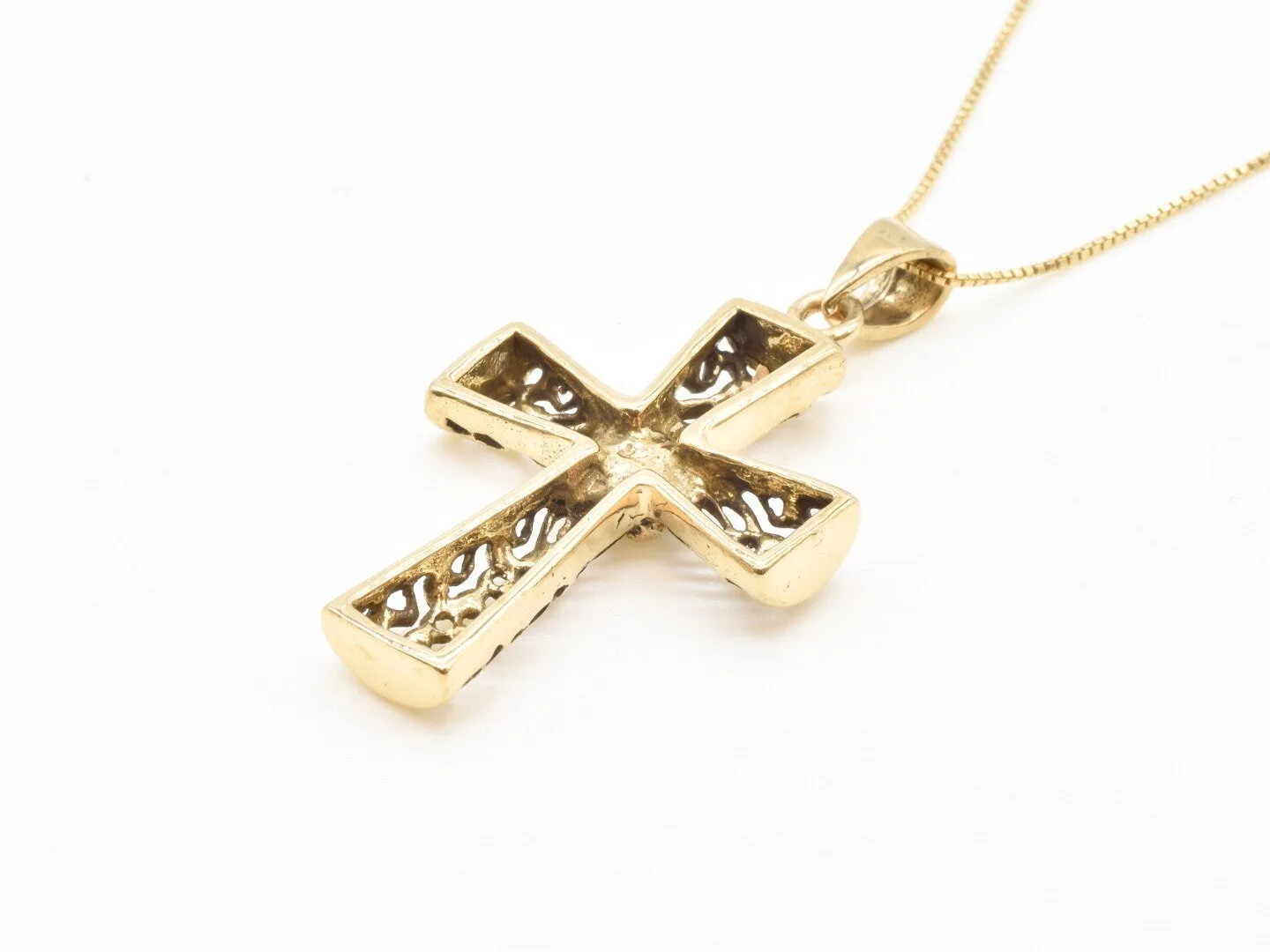 Celtic Cross Pendant - Floral Cross Pendant, Gold Cross Necklace