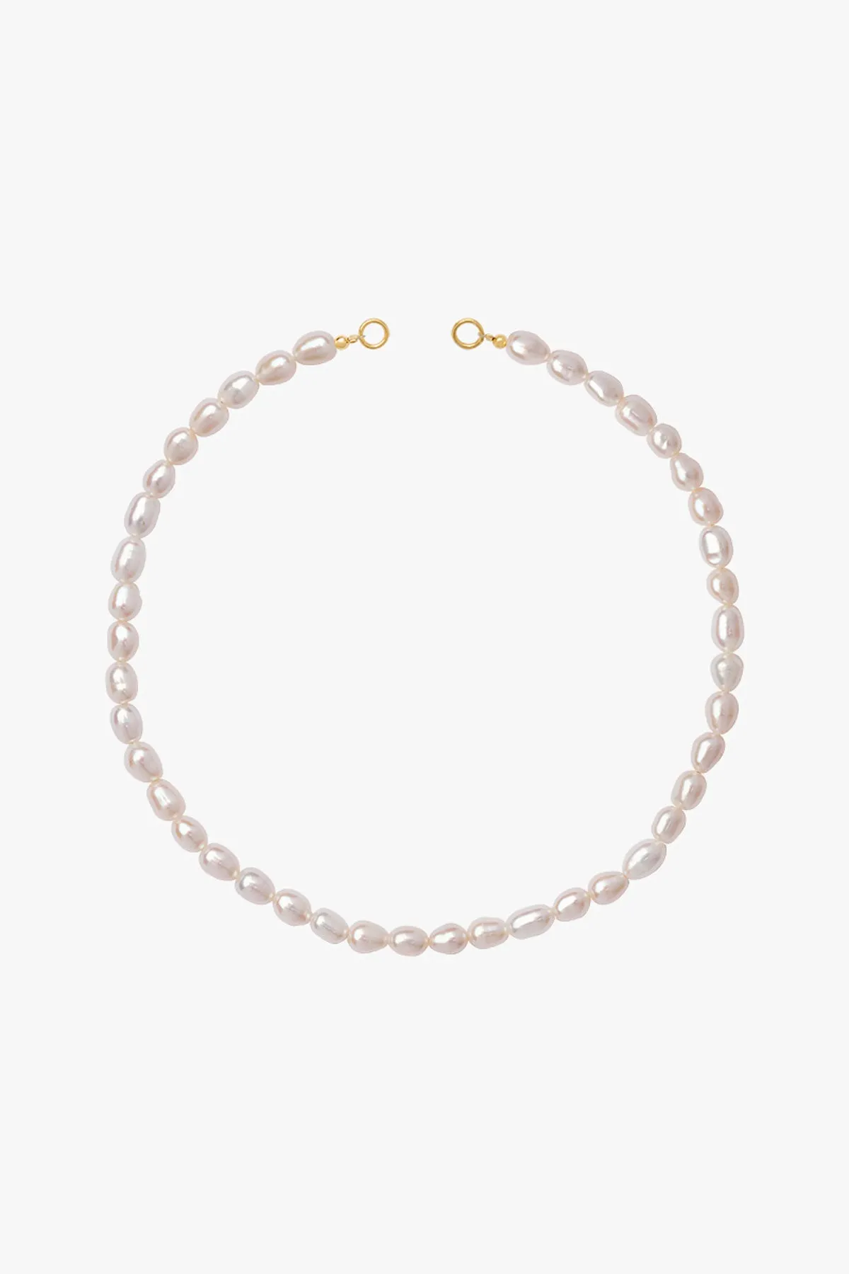 Chunky baroque pearl necklace gold plated