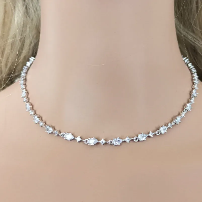 CZ Tennis Necklace, Sera