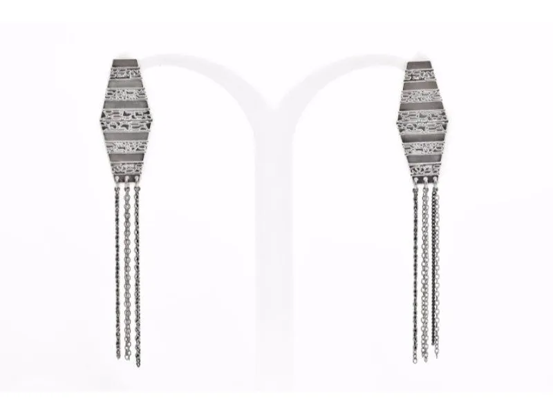 Diamond Earrings with tassels