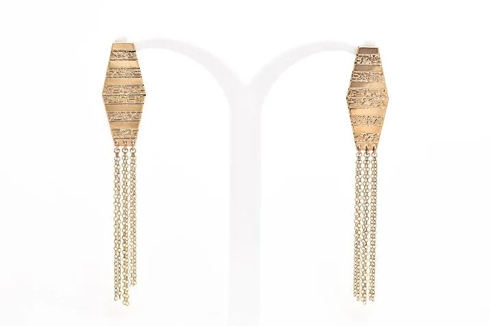 Diamond Earrings with tassels