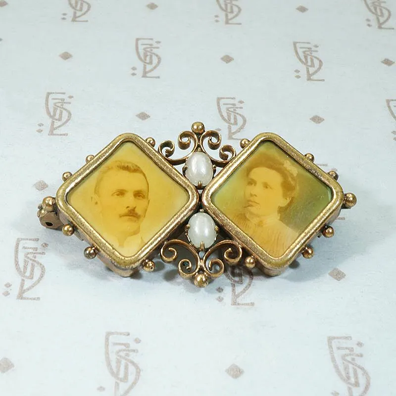 Early Photographs Love Match Brooch