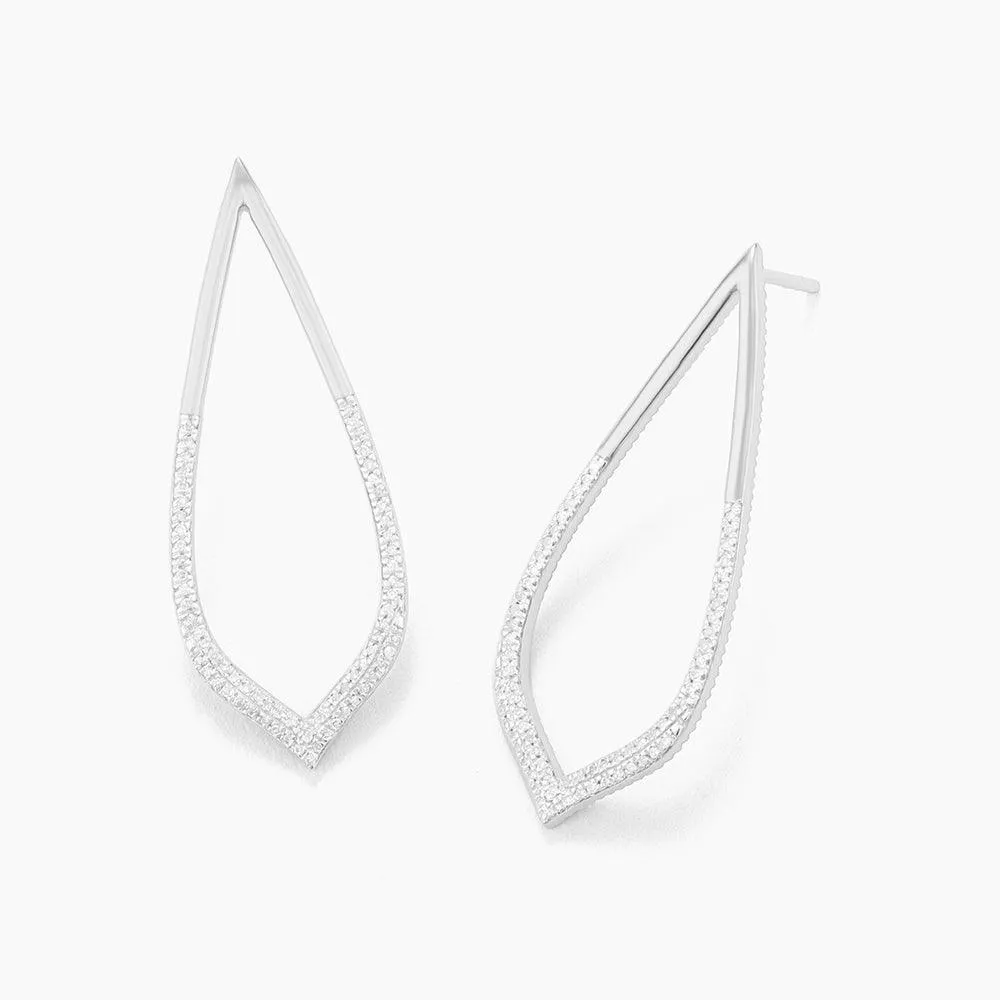 Ella Stein Petal Drop Earrings in Sterling Silver