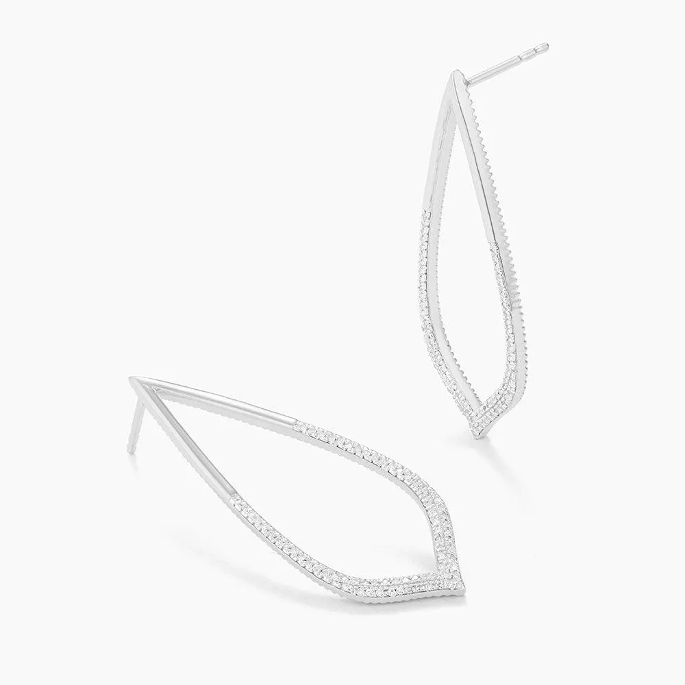 Ella Stein Petal Drop Earrings in Sterling Silver