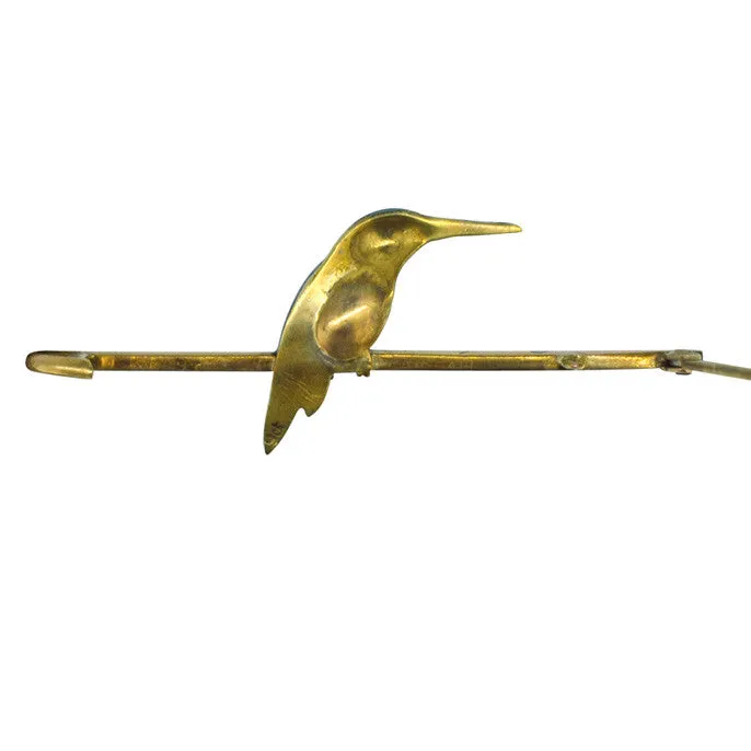 Enamel & Pearl Kingfisher Tie Pin