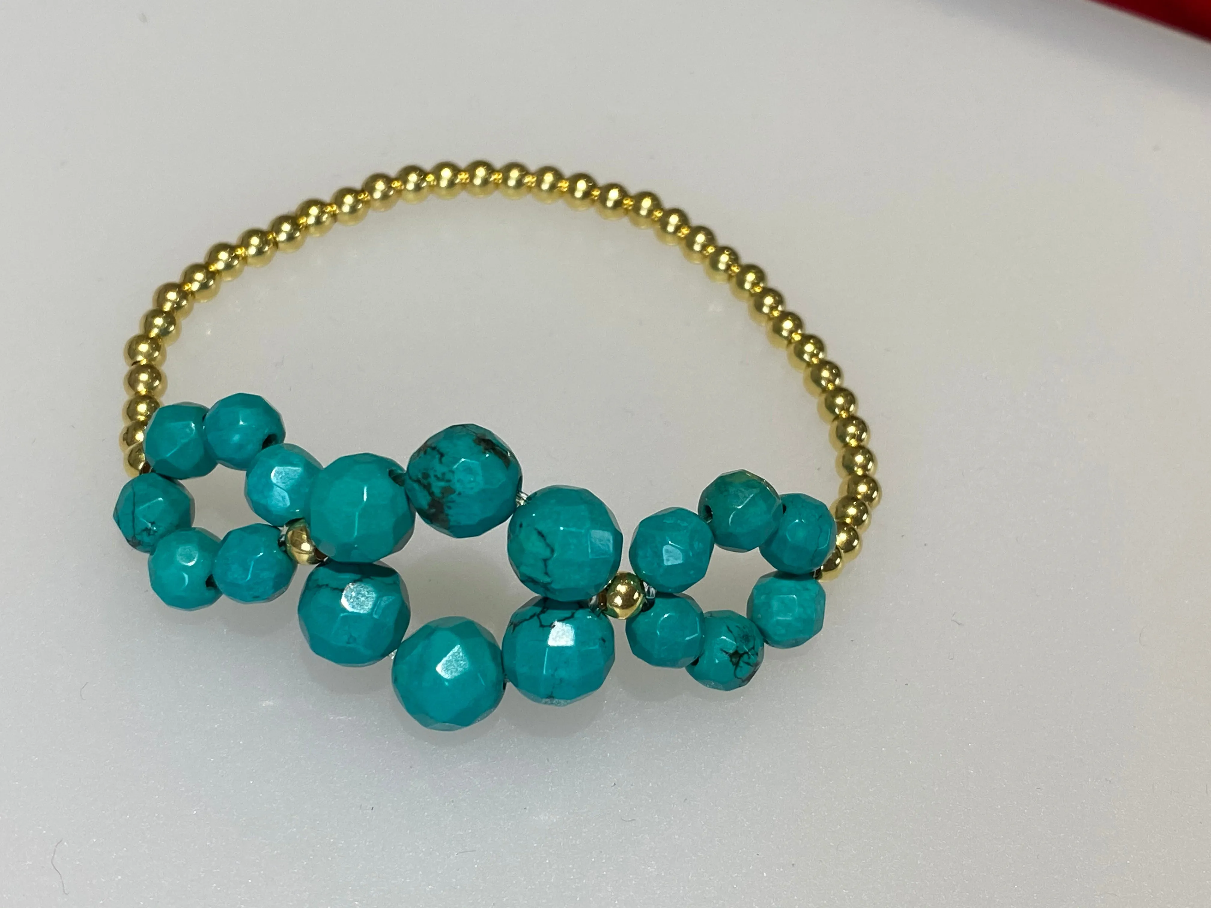 Floral Design Turquoise Bracelet