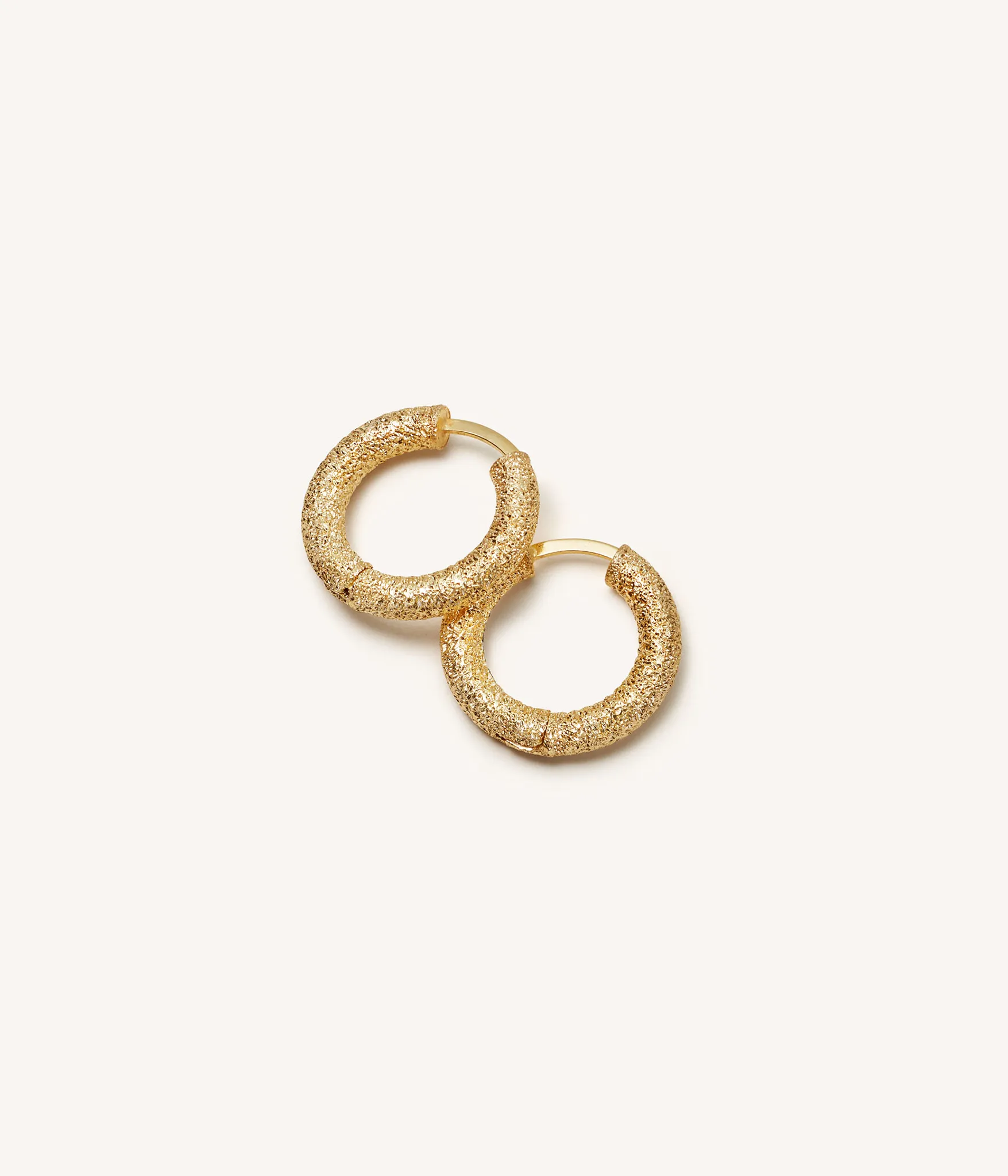 Florentine Finish Round Huggy Earrings