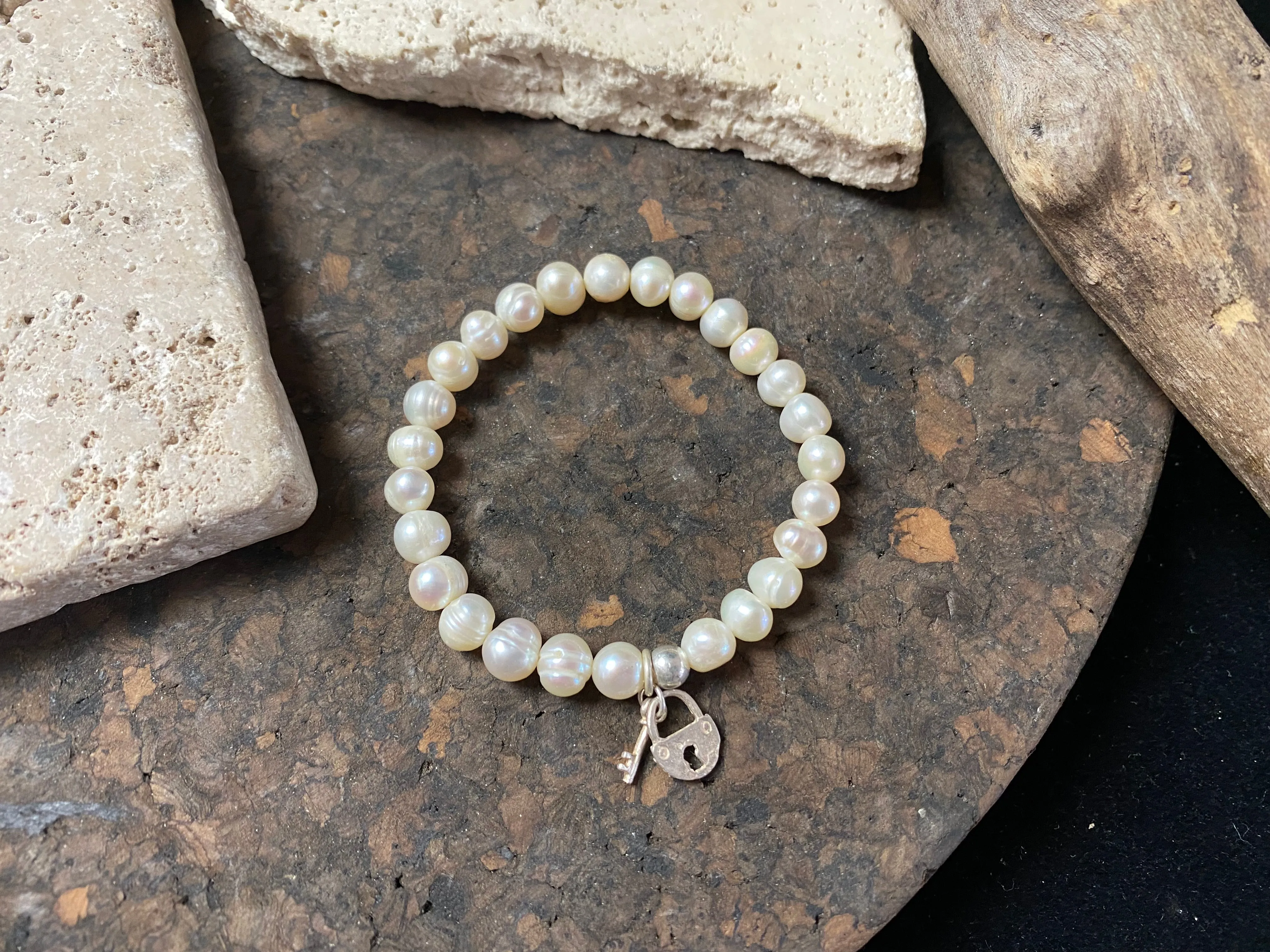 Freshwater Pearl And Silver Bracelet