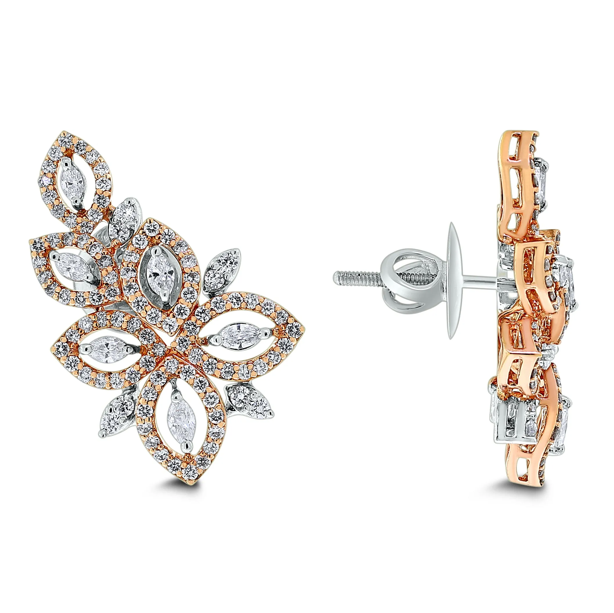 Gaia Diamond Earrings (1.86 ct Diamonds) in Gold