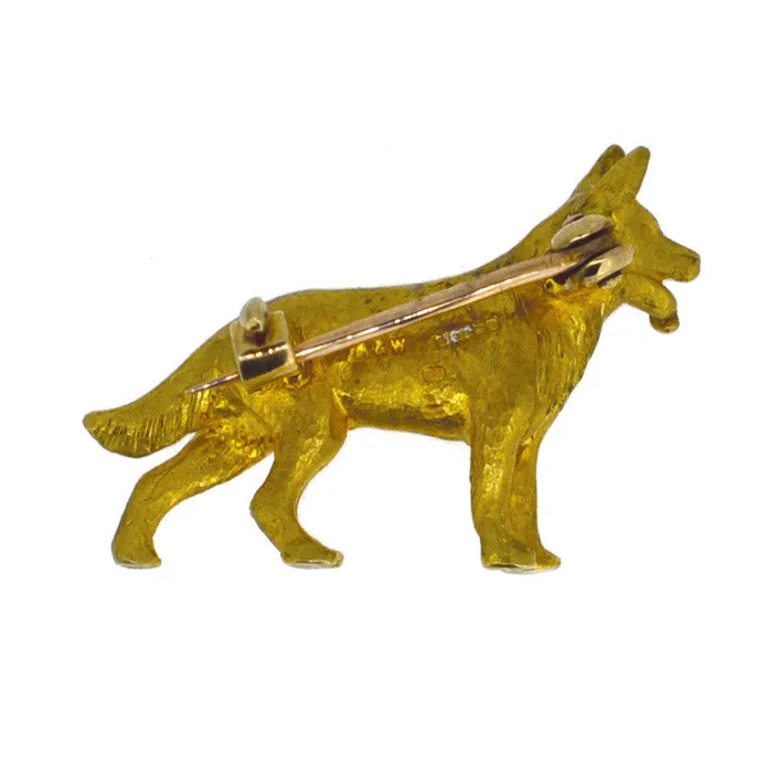 German Shepherd Dog Brooch