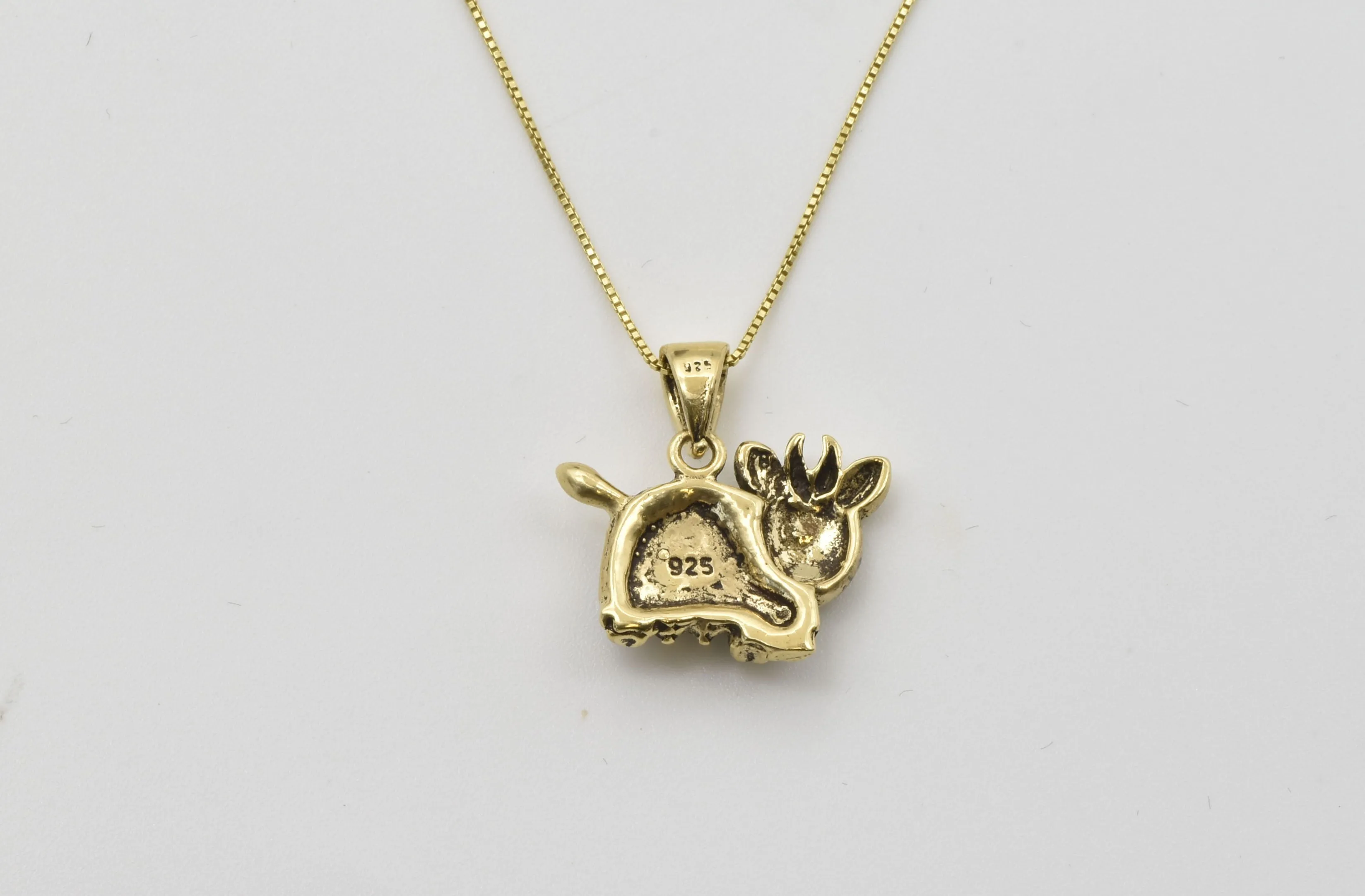 Gold Cow Pendant - Year of the Ox Necklace, Gold Cow Charm Pendant